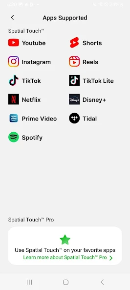 تطبيق Spatial Touch