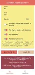 Diabetes Risk Score Calculator