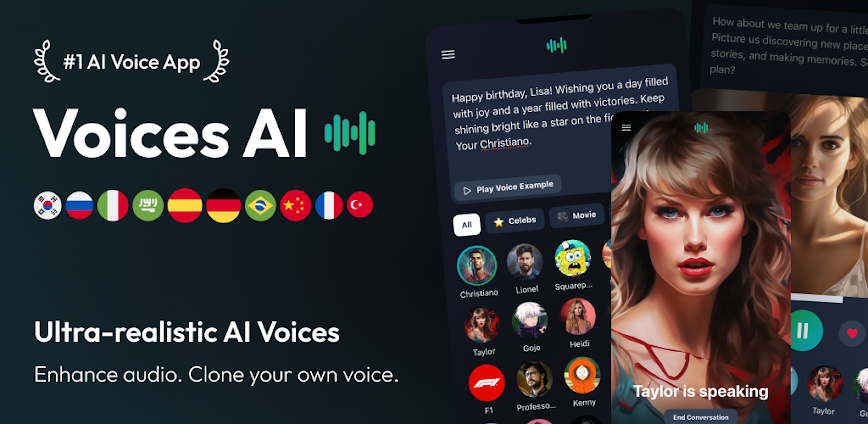 تطبيق Voices AI… تغيير الأصوات الذكي لإنشاء مقاطع صوتية احترافية بسهولة